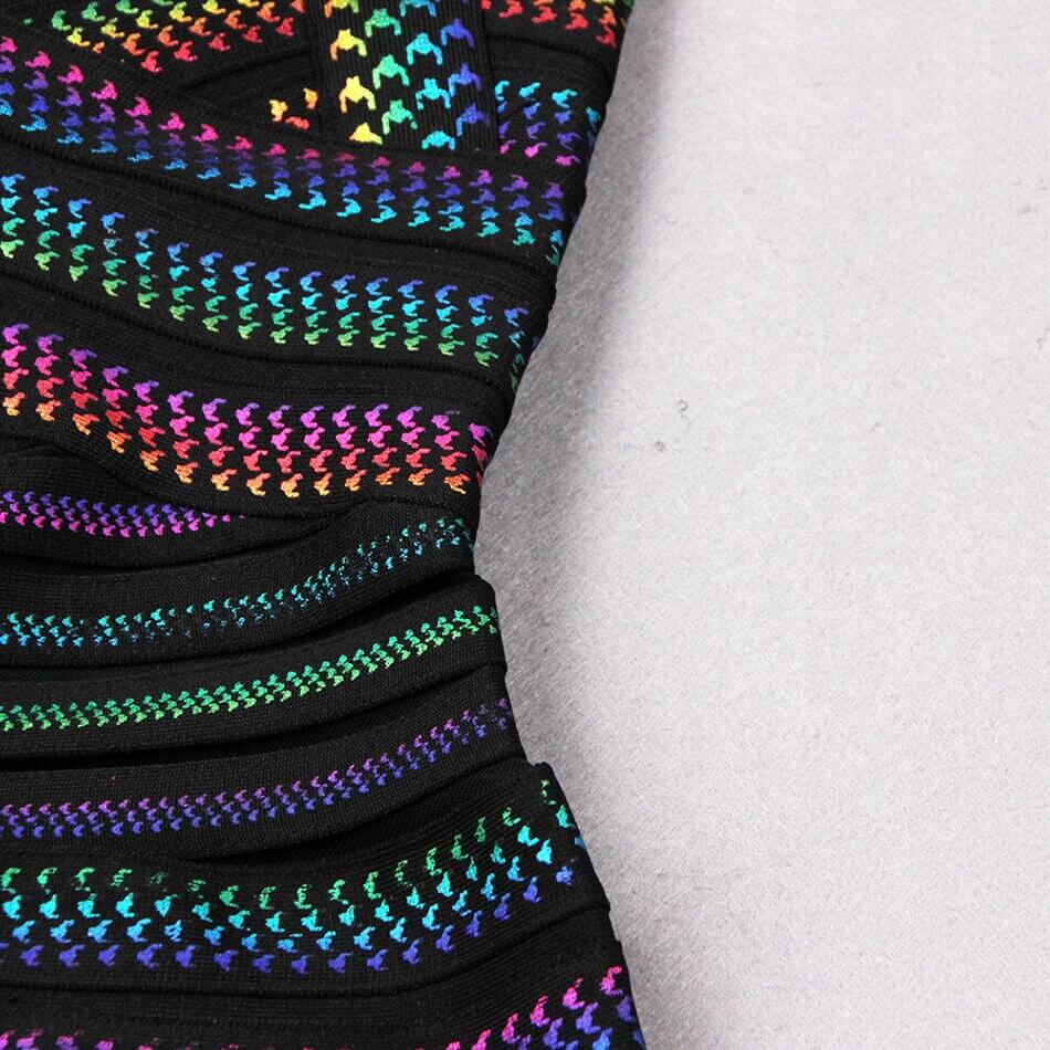Sexy Minikleid Damen | Gestreift | Sommerkleid | Stretch | Party Outfit-Luzern Mode
