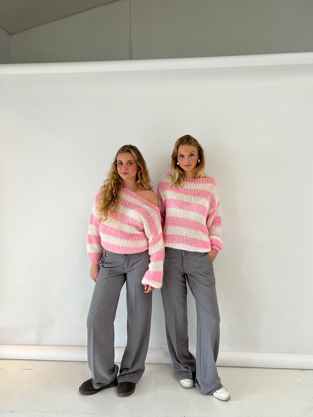 Damen Strickpullover gestreift - Modischer Herbst/Winter Look-Luzern Mode