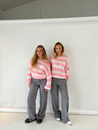 Damen Strickpullover gestreift - Modischer Herbst/Winter Look-Luzern Mode