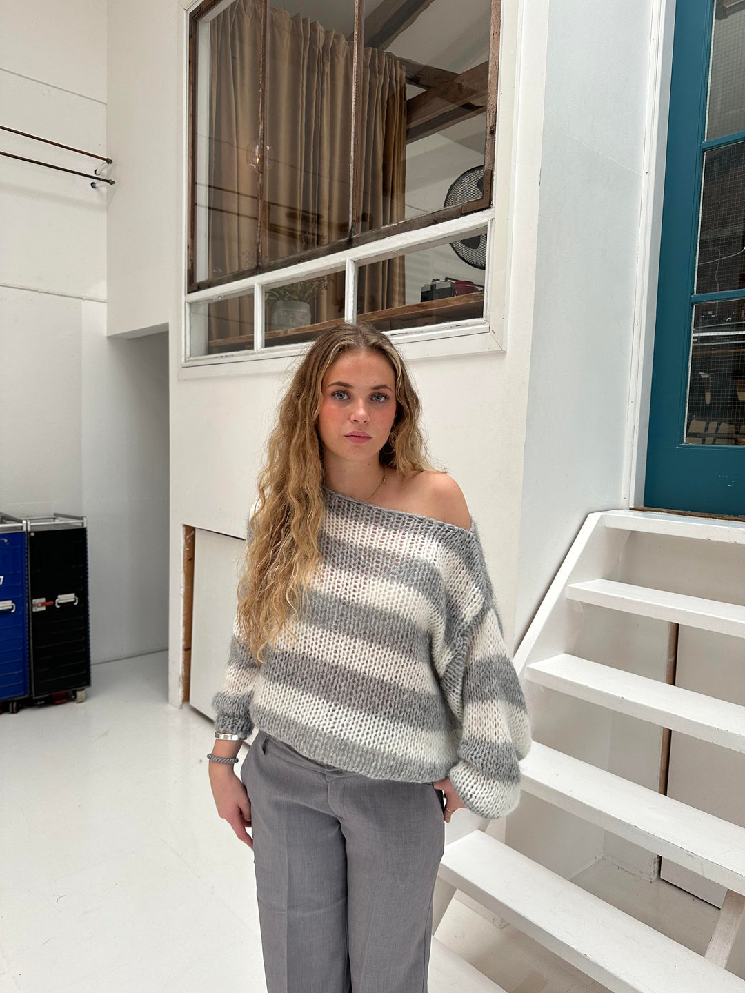 Damen Strickpullover gestreift - Modischer Herbst/Winter Look-Luzern Mode