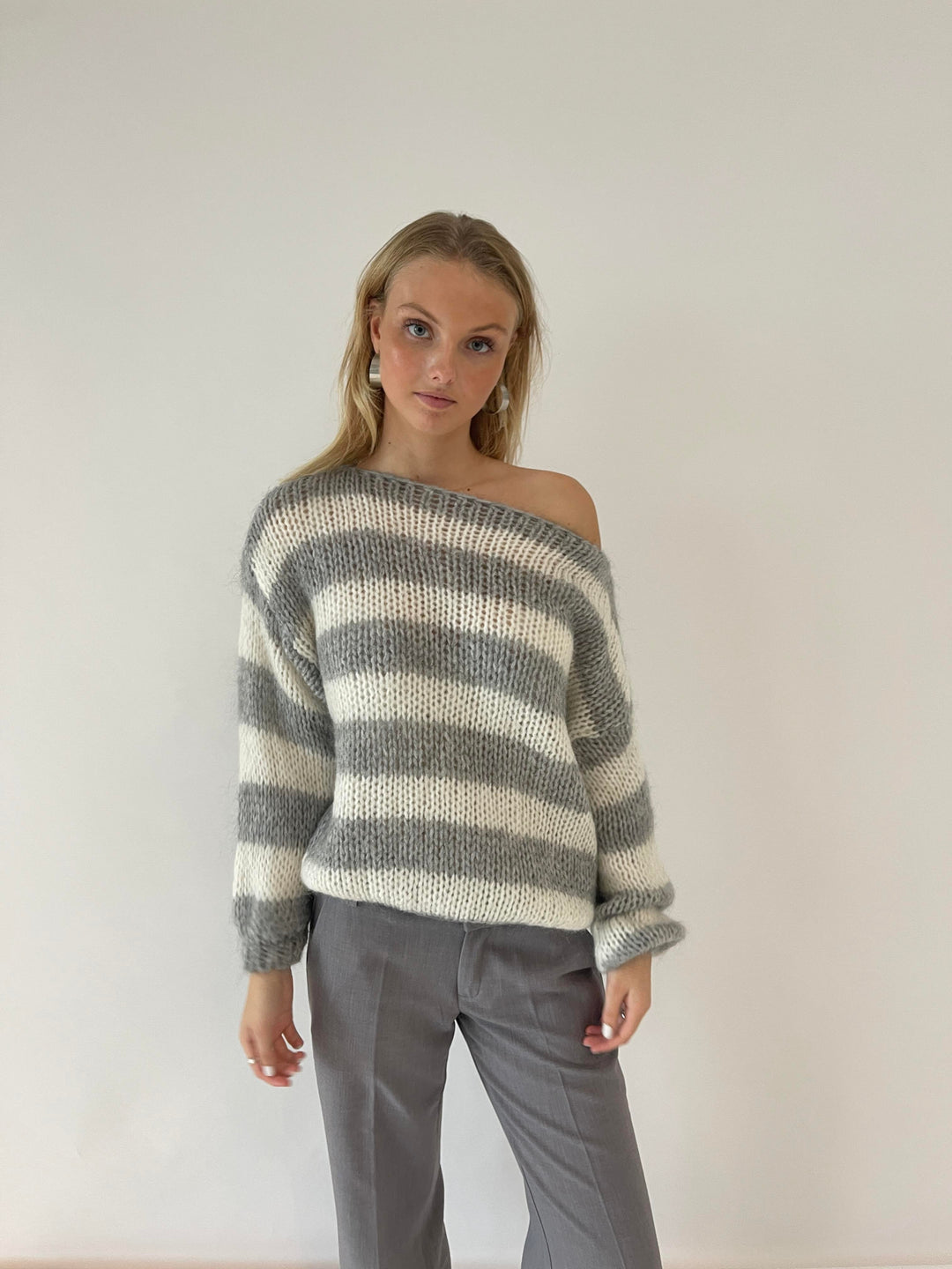 Damen Strickpullover gestreift - Modischer Herbst/Winter Look-Luzern Mode