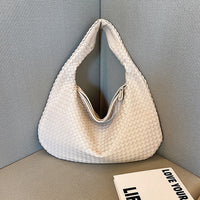 Gewebte Damenhandtasche aus Leder - Stilvolle Hobo Bag-Beige-Luzern Mode