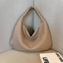 Gewebte Damenhandtasche aus Leder - Stilvolle Hobo Bag-Khaki-Luzern Mode