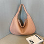 Gewebte Damenhandtasche aus Leder - Stilvolle Hobo Bag-Rosa-Luzern Mode