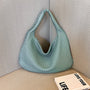 Gewebte Damenhandtasche aus Leder - Stilvolle Hobo Bag-Türkis-Luzern Mode