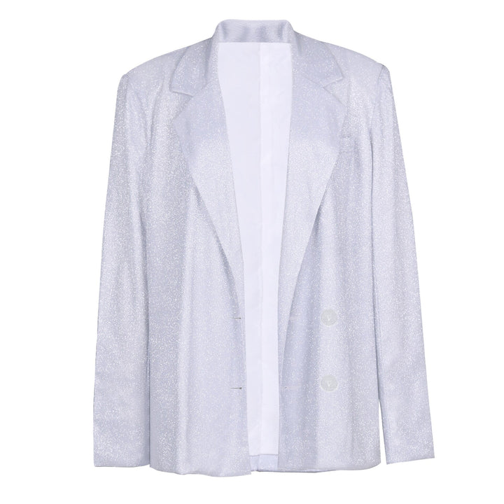 Glitzer Party Outfit Damen | Dreiteiler Set mit Blazer | Abendmode Trend-Top-S-Luzern Mode