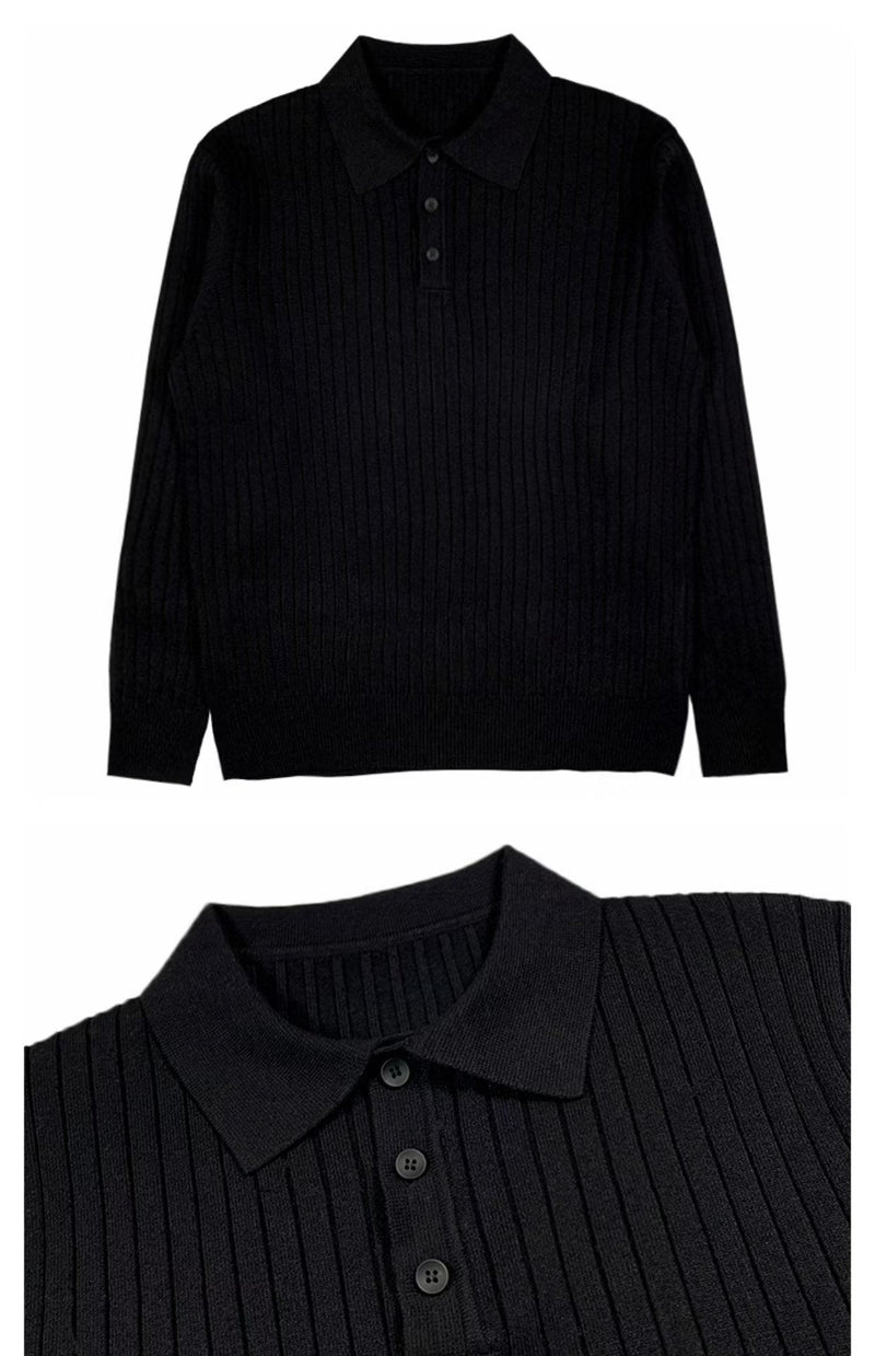 Herren Strickpullover mit Rippstruktur für kalte Tage-Luzern Mode