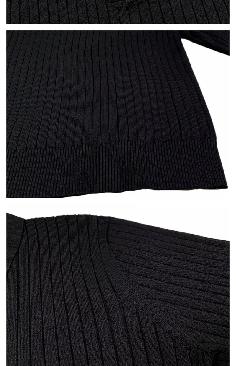 Herren Strickpullover mit Rippstruktur für kalte Tage-Luzern Mode