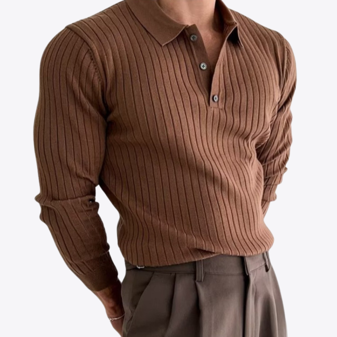 Herren Strickpullover mit Rippstruktur für kalte Tage-Luzern Mode