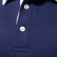 Herren Polo Sweatshirt Herbstmode Langarm Baumwolle-Luzern Mode