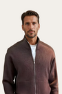 Herren Strickjacke mit Reißverschluss - Stilvoll und Modern-Braun-M-Luzern Mode