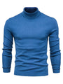 Hochwertiger Strickstoff für Bekleidung und Accessoires-Blau-S-Luzern Mode