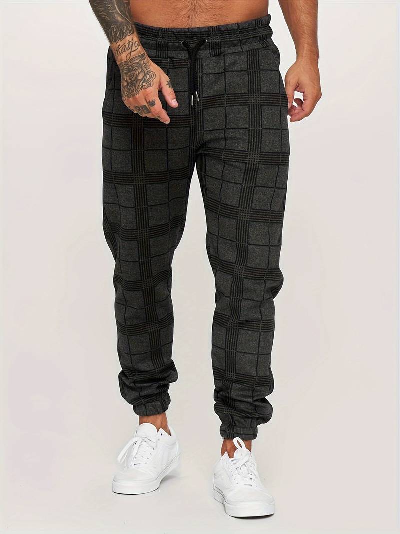 Herren Jogginghose kariert - Bequeme Freizeithose kaufen-Luzern Mode