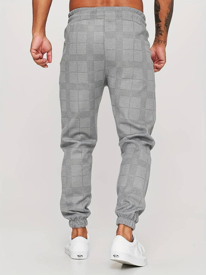 Herren Jogginghose kariert - Bequeme Freizeithose kaufen-Luzern Mode