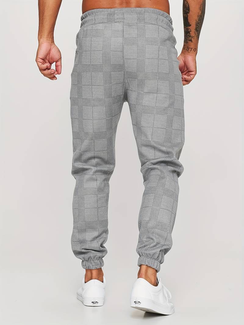Herren Jogginghose kariert - Bequeme Freizeithose kaufen-Luzern Mode
