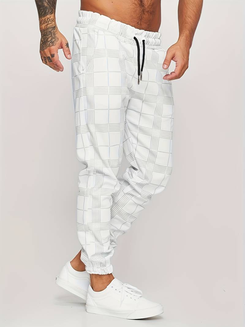 Herren Jogginghose kariert - Bequeme Freizeithose kaufen-Luzern Mode