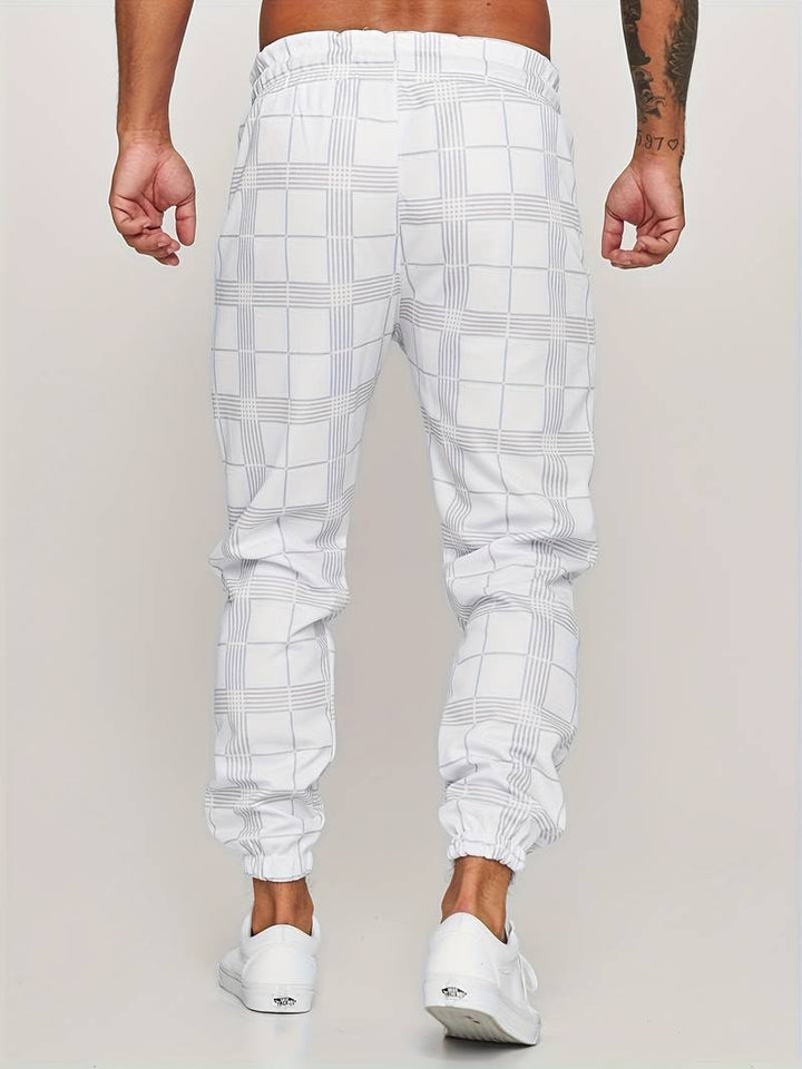 Herren Jogginghose kariert - Bequeme Freizeithose kaufen-Luzern Mode
