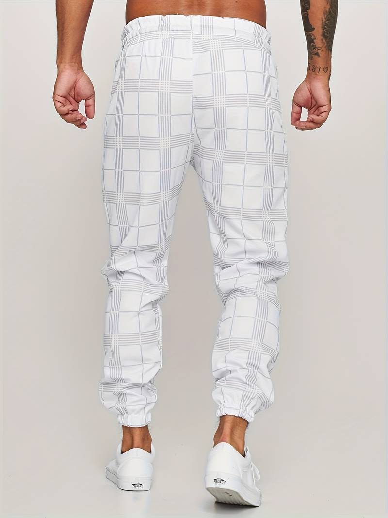 Herren Jogginghose kariert - Bequeme Freizeithose kaufen-Luzern Mode