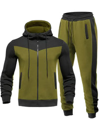 Herren Jogginganzug mit Kapuze und Reißverschluss Set-Luzern Mode
