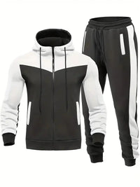 Herren Jogginganzug mit Kapuze und Reißverschluss Set-Luzern Mode