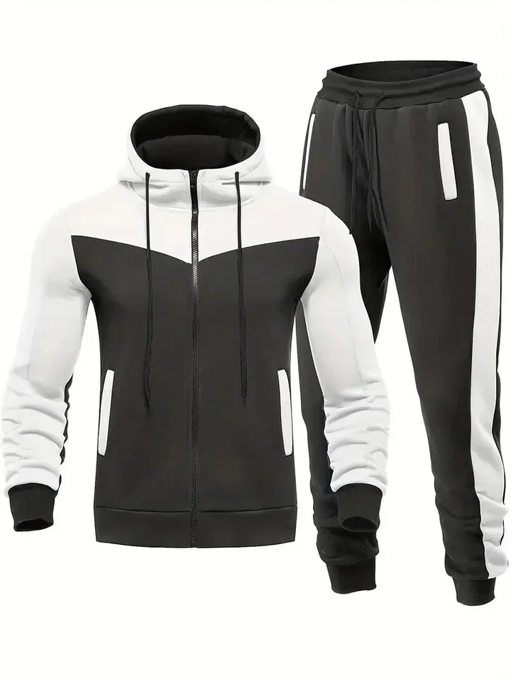 Herren Jogginganzug mit Kapuze und Reißverschluss Set-Luzern Mode