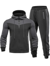Herren Jogginganzug mit Kapuze und Reißverschluss Set-Luzern Mode