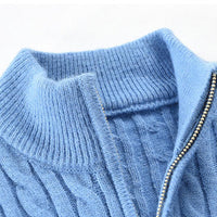 Herren Strickpullover mit Zopfmuster - Weicher Winterpullover-Luzern Mode
