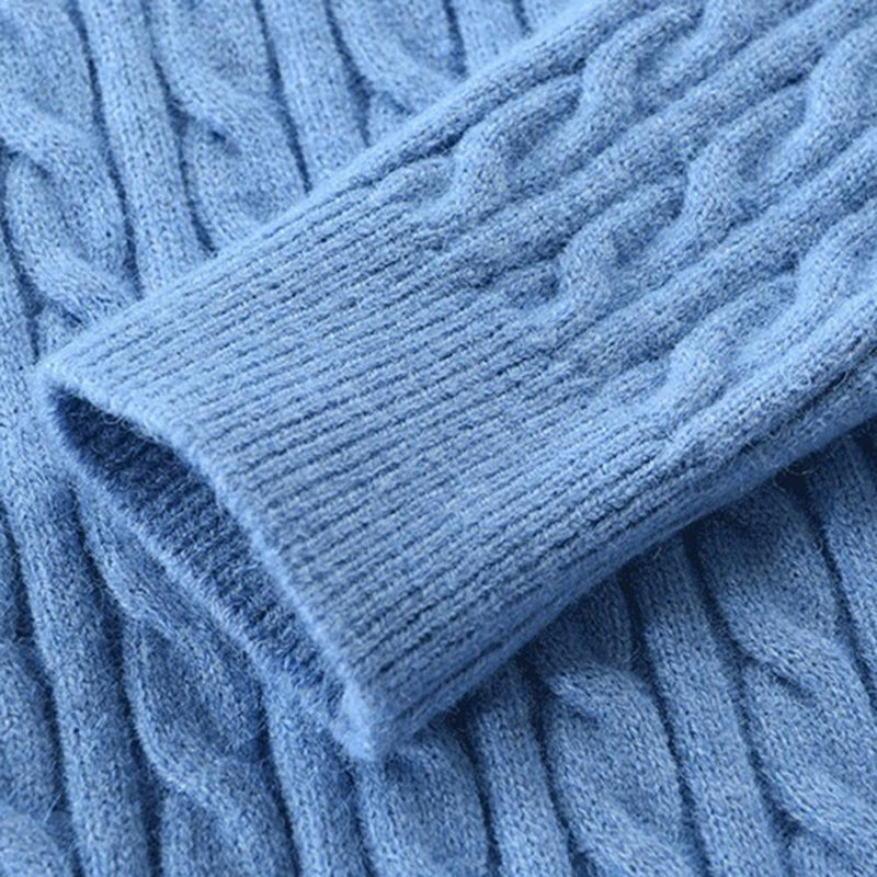 Herren Strickpullover mit Zopfmuster - Weicher Winterpullover-Luzern Mode