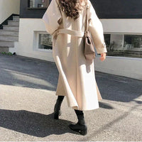 Eleganter Damen Wollmantel mit Gürtel für Herbst/Winter-Luzern Mode