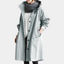 Damen Übergangsjacke mit Kapuze und Taschen - Lässig-Hellblau-XS-Luzern Mode