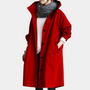 Damen Übergangsjacke mit Kapuze und Taschen - Lässig-Rot-XS-Luzern Mode