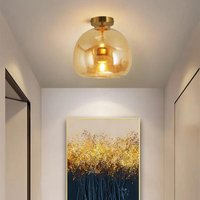 LED-Deckenleuchte | Rund Glas Stilvoll Vielseitig Langlebig Gemütlich-Gold-Deckenleuchte-Luzern Mode