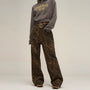 Damen Leopardenhose mit Gürtel - Modische Freizeithose-Leopard-S-Luzern Mode