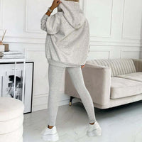 Damen Oversize Hoodie Sweatshirt mit Kapuze und Knöpfen-Luzern Mode