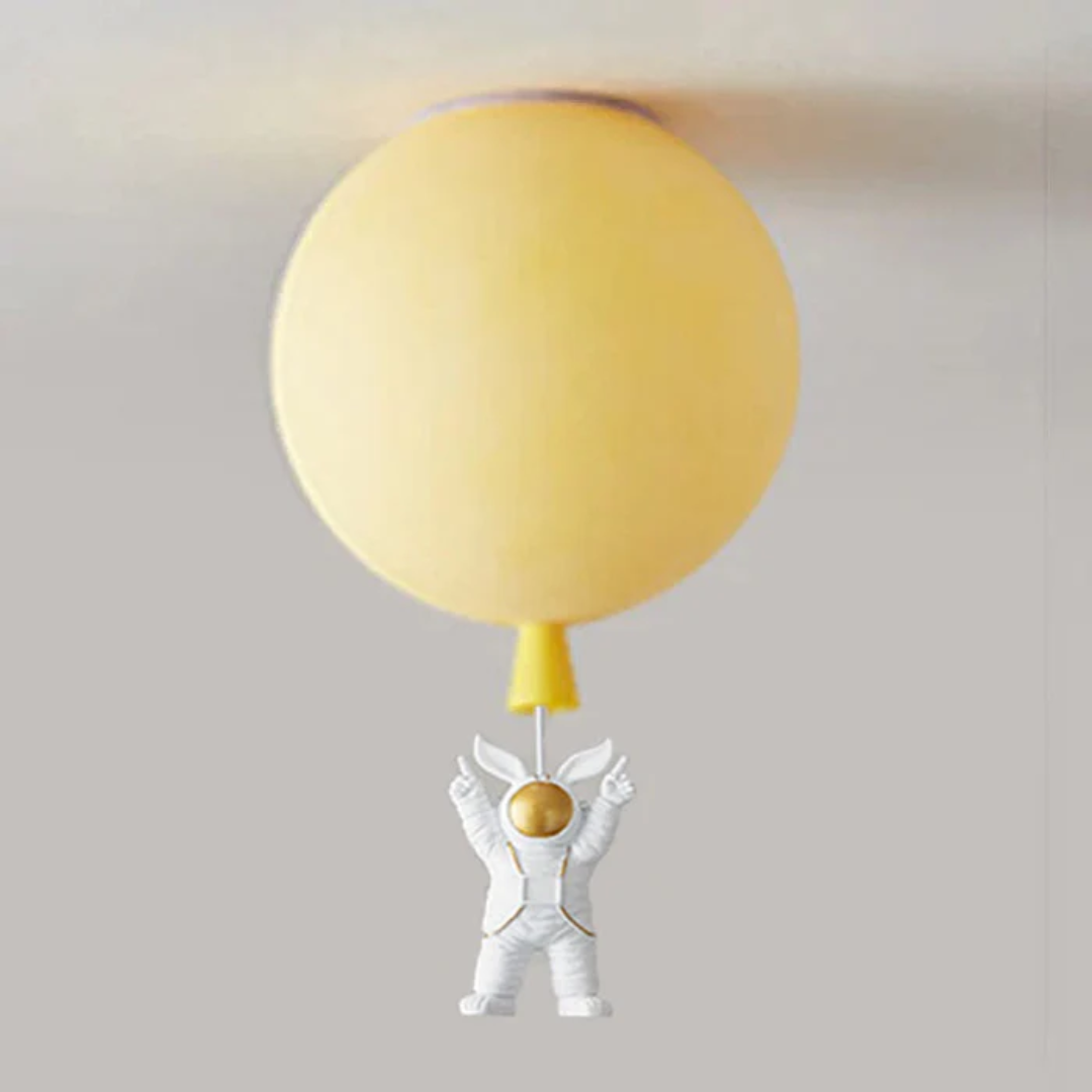 Kinderzimmer Deckenleuchte | Mond Astronaut LED Nachhaltig Stimmungsvoll Einzigartig-Gelb-C-25 cm-Luzern Mode