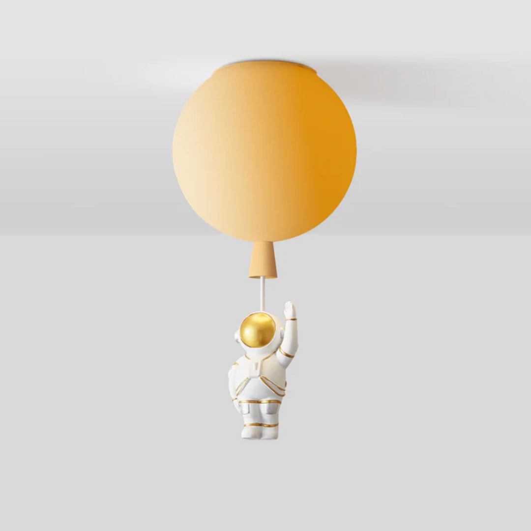 Kinderzimmer Deckenleuchte | Mond Astronaut LED Nachhaltig Stimmungsvoll Einzigartig-Orange-A-25 cm-Luzern Mode