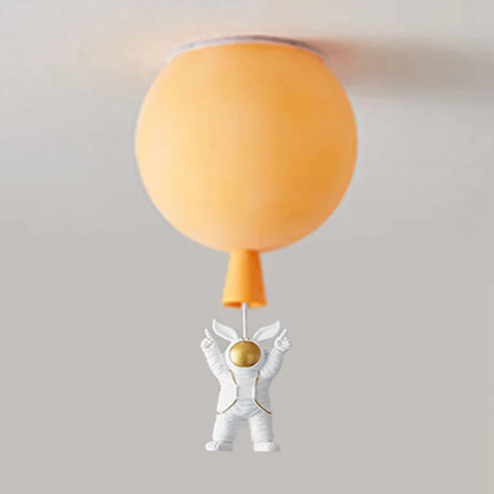 Kinderzimmer Deckenleuchte | Mond Astronaut LED Nachhaltig Stimmungsvoll Einzigartig-Orange-C-25 cm-Luzern Mode