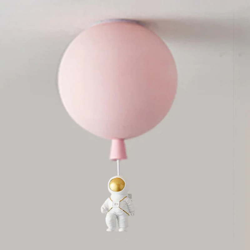 Kinderzimmer Deckenleuchte | Mond Astronaut LED Nachhaltig Stimmungsvoll Einzigartig-Rosa-B-25 cm-Luzern Mode