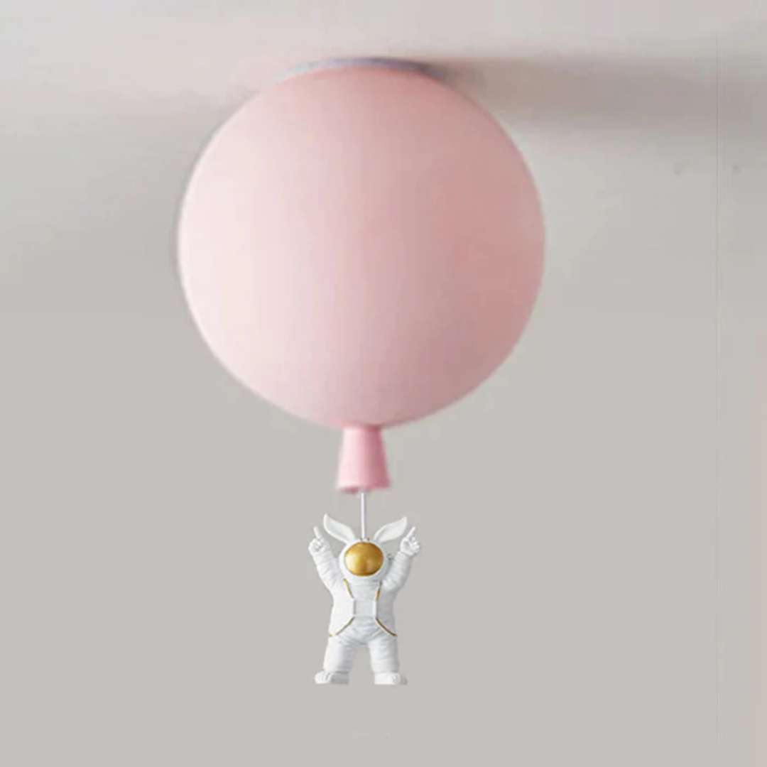 Kinderzimmer Deckenleuchte | Mond Astronaut LED Nachhaltig Stimmungsvoll Einzigartig-Rosa-C-25 cm-Luzern Mode