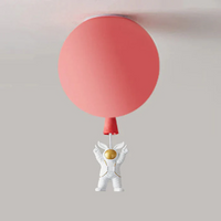 Kinderzimmer Deckenleuchte | Mond Astronaut LED Nachhaltig Stimmungsvoll Einzigartig-Rot-C-25 cm-Luzern Mode