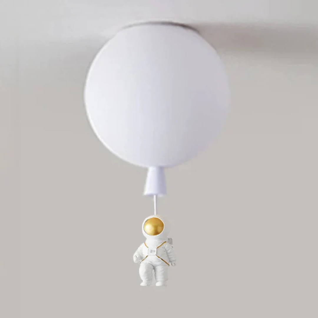 Kinderzimmer Deckenleuchte | Mond Astronaut LED Nachhaltig Stimmungsvoll Einzigartig-Weiß-B-25 cm-Luzern Mode