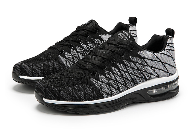Damen Laufschuhe mit Luftpolstersohle für Komfort-Schwarz-35-Luzern Mode