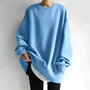 Unisex Oversized Pullover für Herbst- und Wintermode - Trendige Styles-Blau-S-Luzern Mode