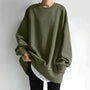 Unisex Oversized Pullover für Herbst- und Wintermode - Trendige Styles-Grün-S-Luzern Mode