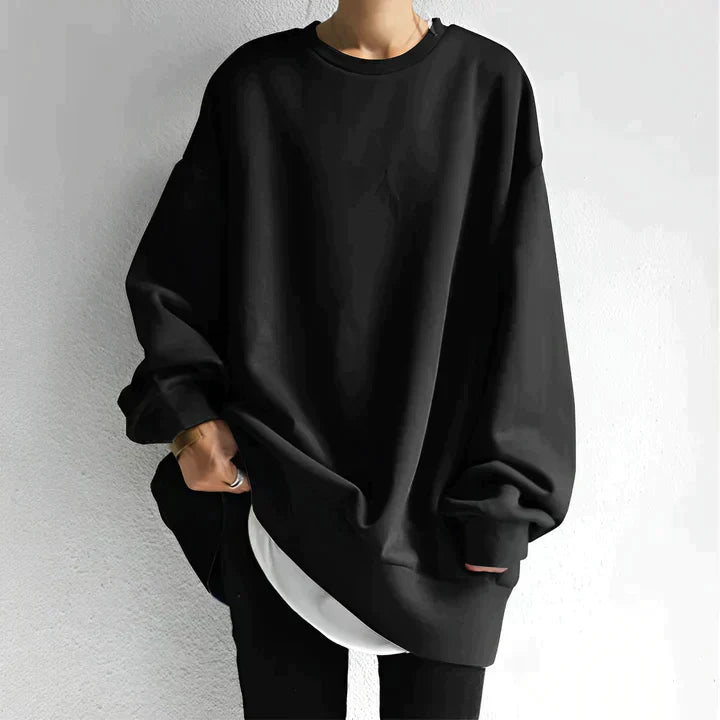 Unisex Oversized Pullover für Herbst- und Wintermode - Trendige Styles-Schwarz-S-Luzern Mode