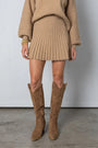 Damen Strickpullover und Rock Set - Elegante Herbstmode-Beige-XS-Luzern Mode