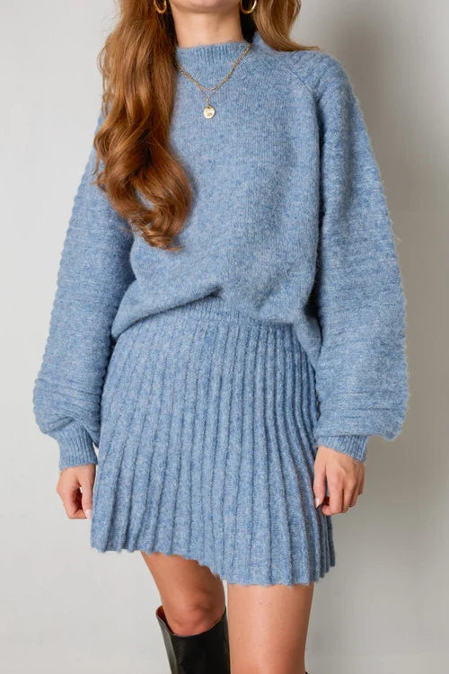 Damen Strickpullover und Rock Set - Elegante Herbstmode-Luzern Mode