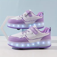 LED Leuchtende Sneaker für Kinder mit USB-Aufladung-Lila-29-Luzern Mode