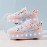 LED Leuchtende Sneaker für Kinder mit USB-Aufladung-Rosa-29-Luzern Mode