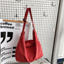 Leinwandtasche Damen - Große Schultertasche Alltag-Rot-Luzern Mode